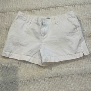 Vintage Y2K Old Navy white shorts 100% cotton pockets belt loops womens size 10